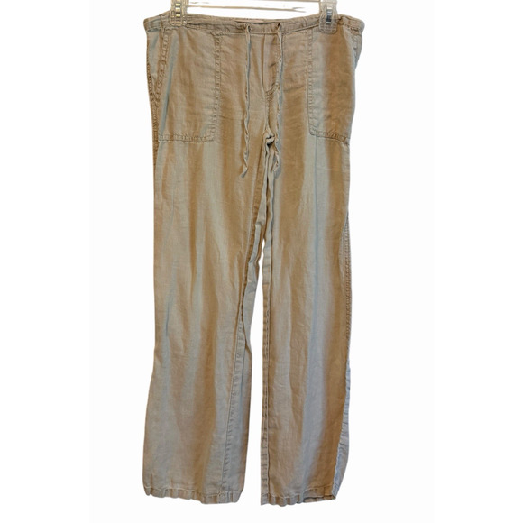 Victoria's Secret Pants - Vintage Victorias Secret 100% Flax Linen‎ Pants Size 0 Natural Lagenlook Casual